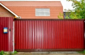 Откатные ворота DoorHan Бордовые