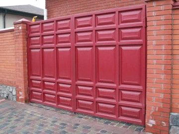 Распашные ворота из сэндвич-панелей SWG-A цвет бордо